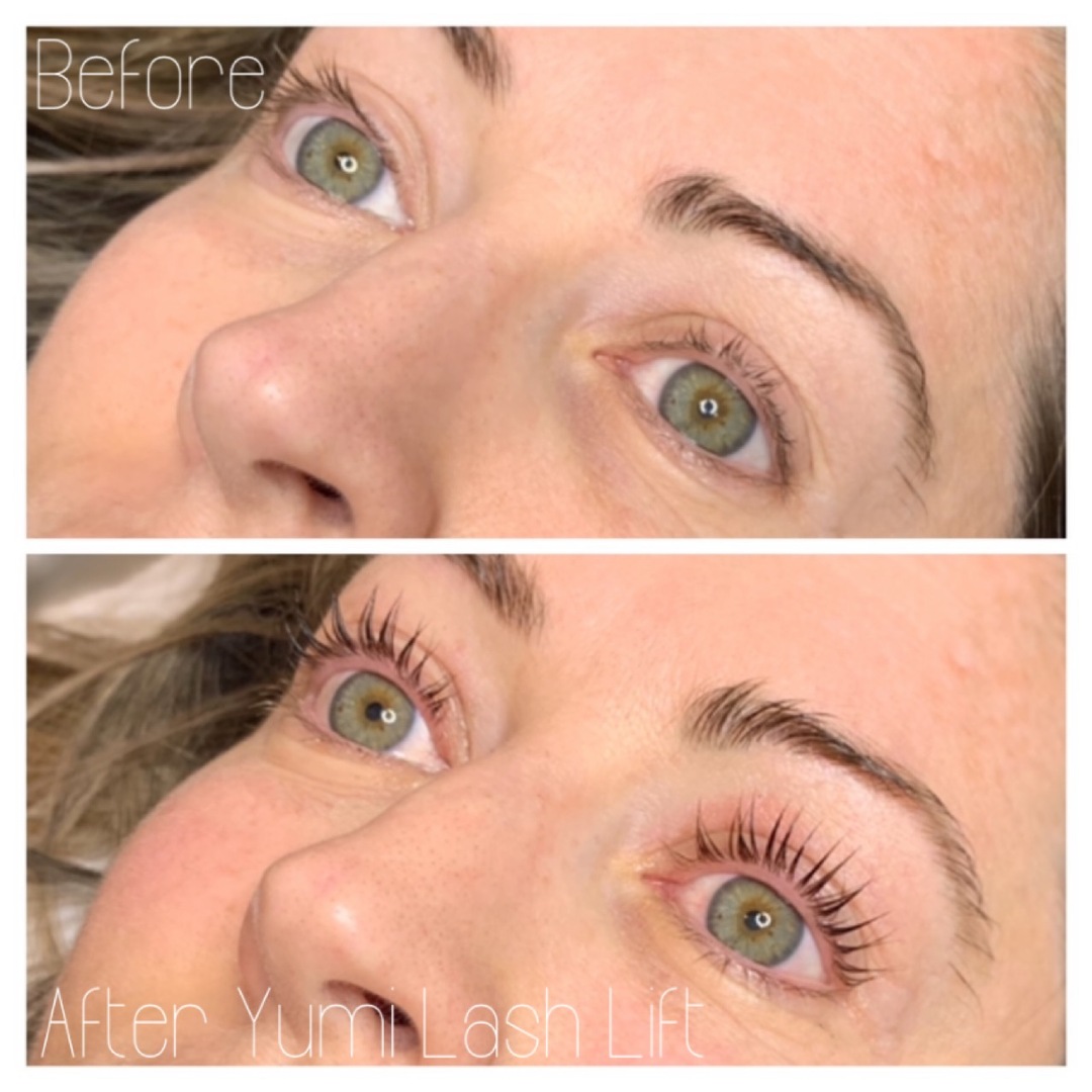 Yumi Lash Lift before and after result — Beauty Ranch Medical Spa
